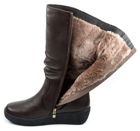 ЖЕНСКИЕ САПОГИ НАТУРАЛЬНАЯ КОЖА НАТУРАЛЬНЫЙ МЕХ GUGU ГЕРМАНИЯ