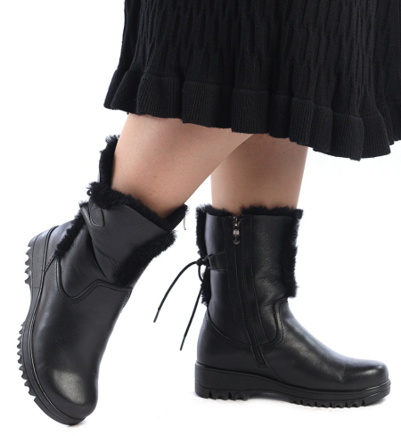 ЖЕНСКИЕ САПОГИ НАТУРАЛЬНАЯ КОЖА+ДУБЛЕНКА НАТУРАЛЬНЫЙ МЕХ GUGU ГЕРМАНИЯ