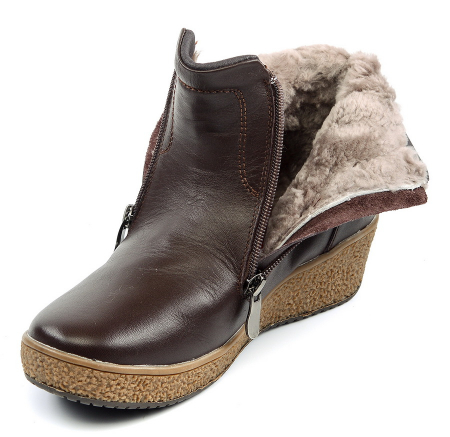 ЖЕНСКИЕ БОТИНКИ НАТУРАЛЬНАЯ КОЖА НАТУРАЛЬНЫЙ МЕХ GUGU ГЕРМАНИЯ