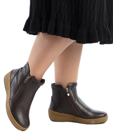 ЖЕНСКИЕ БОТИНКИ НАТУРАЛЬНАЯ КОЖА НАТУРАЛЬНЫЙ МЕХ GUGU ГЕРМАНИЯ