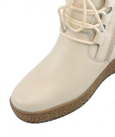 ЖЕНСКИЕ БОТИНКИ НАТУРАЛЬНАЯ КОЖА НАТУРАЛЬНЫЙ МЕХ GUGU ГЕРМАНИЯ