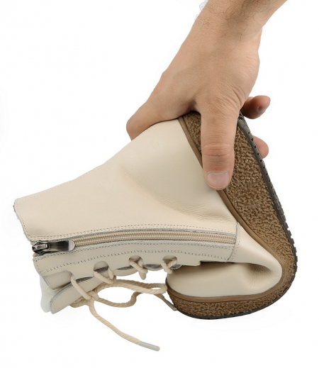 ЖЕНСКИЕ БОТИНКИ НАТУРАЛЬНАЯ КОЖА НАТУРАЛЬНЫЙ МЕХ GUGU ГЕРМАНИЯ