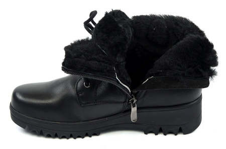 ЖЕНСКИЕ БОТИНКИ НАТУРАЛЬНАЯ КОЖА+ДУБЛЕНКА НАТУРАЛЬНЫЙ МЕХ GUGU ГЕРМАНИЯ