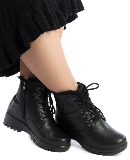 ЖЕНСКИЕ БОТИНКИ НАТУРАЛЬНАЯ КОЖА+ДУБЛЕНКА НАТУРАЛЬНЫЙ МЕХ GUGU ГЕРМАНИЯ