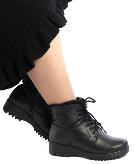 ЖЕНСКИЕ БОТИНКИ НАТУРАЛЬНАЯ КОЖА+ДУБЛЕНКА НАТУРАЛЬНЫЙ МЕХ GUGU ГЕРМАНИЯ