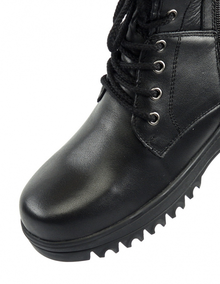 ЖЕНСКИЕ БОТИНКИ НАТУРАЛЬНАЯ КОЖА+ДУБЛЕНКА НАТУРАЛЬНЫЙ МЕХ GUGU ГЕРМАНИЯ