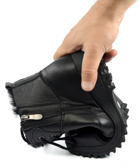 ЖЕНСКИЕ БОТИНКИ НАТУРАЛЬНАЯ КОЖА+ДУБЛЕНКА НАТУРАЛЬНЫЙ МЕХ GUGU ГЕРМАНИЯ