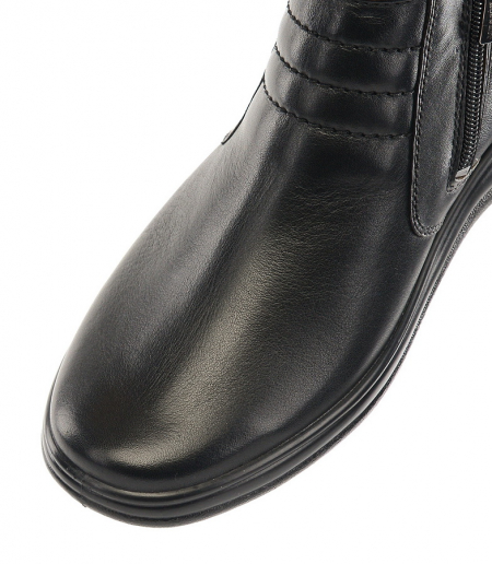 МУЖСКИЕ БОТИНКИ НАТУРАЛЬНАЯ КОЖА / БАЙКА РОСВЕСТ РОССИЯ