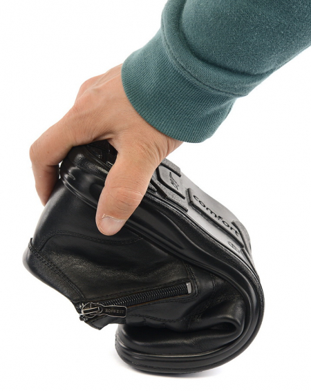 МУЖСКИЕ БОТИНКИ НАТУРАЛЬНАЯ КОЖА / БАЙКА РОСВЕСТ РОССИЯ