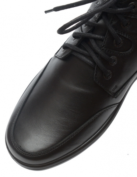 МУЖСКИЕ БОТИНКИ НАТУРАЛЬНАЯ КОЖА / БАЙКА РОСВЕСТ РОССИЯ