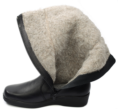 ЖЕНСКИЕ САПОГИ НАТУРАЛЬНАЯ КОЖА / ШЕРСТЬ ОТИКО БЕЛАРУСЬ