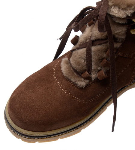 ЖЕНСКИЕ БОТИНКИ НАТУРАЛЬНАЯ КОЖА (ЗАМША) / ШЕРСТЬ МАРКО БЕЛАРУСЬ