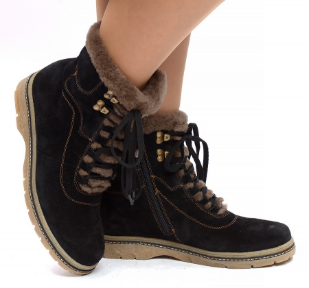 ЖЕНСКИЕ БОТИНКИ НАТУРАЛЬНАЯ КОЖА (ЗАМША) / ШЕРСТЬ МАРКО БЕЛАРУСЬ