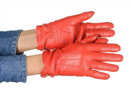 ЖЕНСКИЕ ПЕРЧАТКИ НАТУРАЛЬНАЯ КОЖА ОВЧИНА / ШЕРСТЬ NICE TON