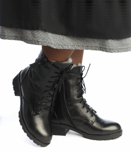 ЖЕНСКИЕ БОТИНКИ НАТУРАЛЬНАЯ КОЖА /НАТУРАЛЬНЫЙ МЕХ GUGU ГЕРМАНИЯ