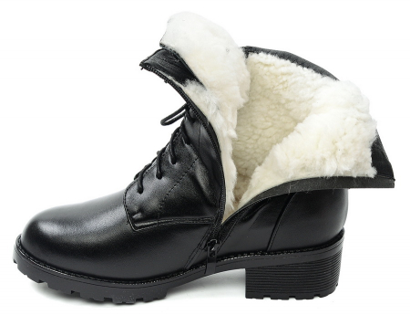 ЖЕНСКИЕ БОТИНКИ НАТУРАЛЬНАЯ КОЖА /НАТУРАЛЬНЫЙ МЕХ GUGU ГЕРМАНИЯ