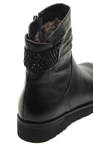 ЖЕНСКИЕ ПОЛУСАПОГИ НАТУРАЛЬНАЯ КОЖА / НАТУРАЛЬНЫЙ МЕХ GUGU ГЕРМАНИЯ