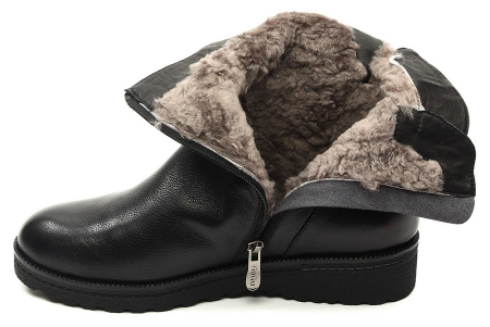 ЖЕНСКИЕ ПОЛУСАПОГИ НАТУРАЛЬНАЯ КОЖА / НАТУРАЛЬНЫЙ МЕХ GUGU ГЕРМАНИЯ