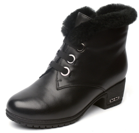 ЖЕНСКИЕ БОТИНКИ НАТУРАЛЬНАЯ КОЖА / НАТУРАЛЬНЫЙ МЕХ GUGU ГЕРМАНИЯ