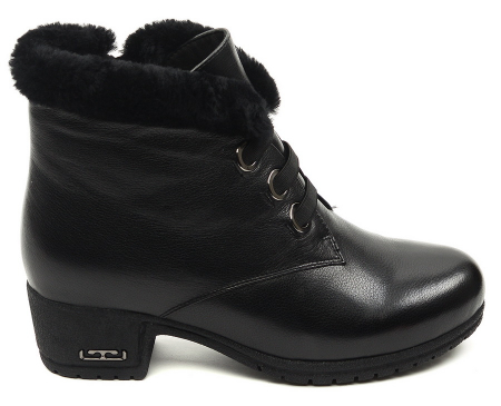 ЖЕНСКИЕ БОТИНКИ НАТУРАЛЬНАЯ КОЖА / НАТУРАЛЬНЫЙ МЕХ GUGU ГЕРМАНИЯ