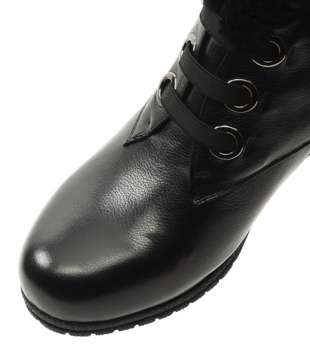 ЖЕНСКИЕ БОТИНКИ НАТУРАЛЬНАЯ КОЖА / НАТУРАЛЬНЫЙ МЕХ GUGU ГЕРМАНИЯ