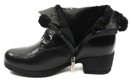 ЖЕНСКИЕ БОТИНКИ НАТУРАЛЬНАЯ КОЖА / НАТУРАЛЬНЫЙ МЕХ GUGU ГЕРМАНИЯ