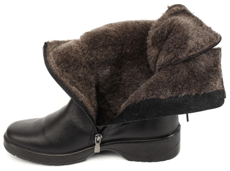 ЖЕНСКИЕ ПОЛУСАПОГИ НАТУРАЛЬНАЯ КОЖА / ШЕРСТЬ РОСВЕСТ РОССИЯ