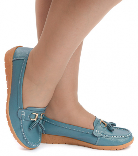 ЖЕНСКИЕ МОКАСИНЫ НАТУРАЛЬНАЯ КОЖА BINIFOOT/BNF ТАЙВАНЬ