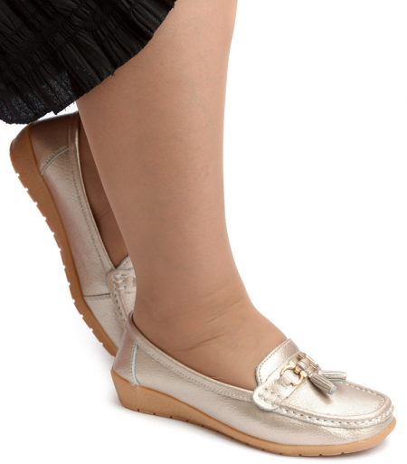 ЖЕНСКИЕ МОКАСИНЫ НАТУРАЛЬНАЯ КОЖА BINIFOOT/BNF ТАЙВАНЬ