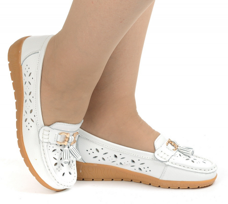 ЖЕНСКИЕ МОКАСИНЫ НАТУРАЛЬНАЯ КОЖА BINIFOOT/BNF ТАЙВАНЬ