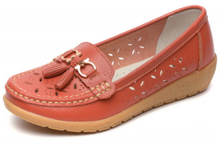 ЖЕНСКИЕ МОКАСИНЫ НАТУРАЛЬНАЯ КОЖА BINIFOOT/BNF ТАЙВАНЬ