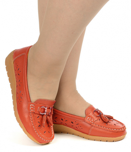 ЖЕНСКИЕ МОКАСИНЫ НАТУРАЛЬНАЯ КОЖА BINIFOOT/BNF ТАЙВАНЬ