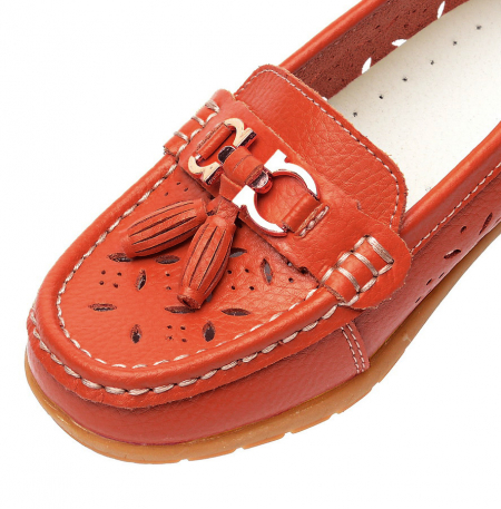 ЖЕНСКИЕ МОКАСИНЫ НАТУРАЛЬНАЯ КОЖА BINIFOOT/BNF ТАЙВАНЬ