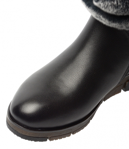 ЖЕНСКИЕ БОТИНКИ НАТУРАЛЬНАЯ КОЖА /НАТУРАЛЬНЫЙ МЕХ GUGU ГЕРМАНИЯ