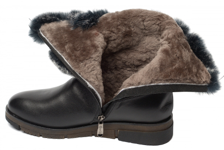 ЖЕНСКИЕ БОТИНКИ НАТУРАЛЬНАЯ КОЖА /НАТУРАЛЬНЫЙ МЕХ GUGU ГЕРМАНИЯ