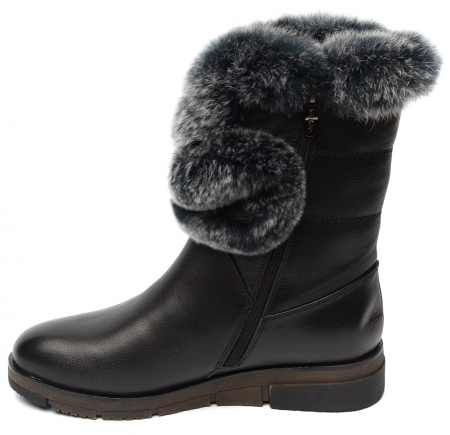 ЖЕНСКИЕ БОТИНКИ НАТУРАЛЬНАЯ КОЖА /НАТУРАЛЬНЫЙ МЕХ GUGU ГЕРМАНИЯ