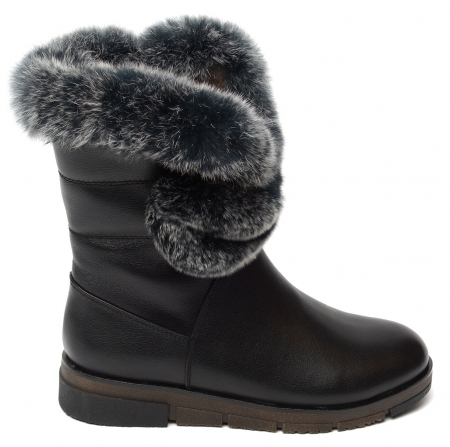 ЖЕНСКИЕ БОТИНКИ НАТУРАЛЬНАЯ КОЖА /НАТУРАЛЬНЫЙ МЕХ GUGU ГЕРМАНИЯ