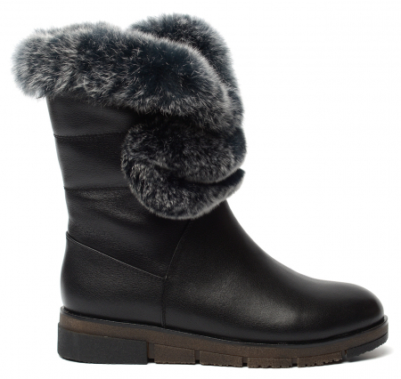 ЖЕНСКИЕ БОТИНКИ НАТУРАЛЬНАЯ КОЖА /НАТУРАЛЬНЫЙ МЕХ GUGU ГЕРМАНИЯ