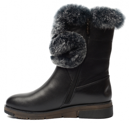 ЖЕНСКИЕ БОТИНКИ НАТУРАЛЬНАЯ КОЖА /НАТУРАЛЬНЫЙ МЕХ GUGU ГЕРМАНИЯ