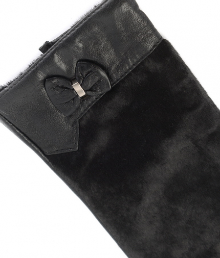 ЖЕНСКИЕ ПЕРЧАТКИ СЕНСОРНЫЕ ОВЕЧЬЯ КОЖА / ШЕРСТЬ CRST