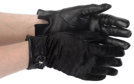 ЖЕНСКИЕ ПЕРЧАТКИ СЕНСОРНЫЕ ОВЕЧЬЯ КОЖА / ШЕРСТЬ CRST