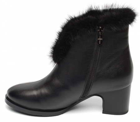 ЖЕНСКИЕ БОТИНКИ НАТУРАЛЬНАЯ КОЖА НАТУРАЛЬНЫЙ МЕХ GUGU ГЕРМАНИЯ