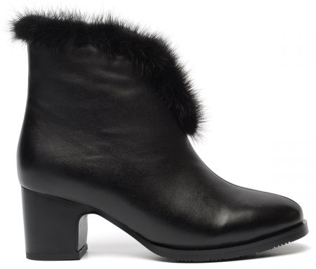 ЖЕНСКИЕ БОТИНКИ НАТУРАЛЬНАЯ КОЖА НАТУРАЛЬНЫЙ МЕХ GUGU ГЕРМАНИЯ