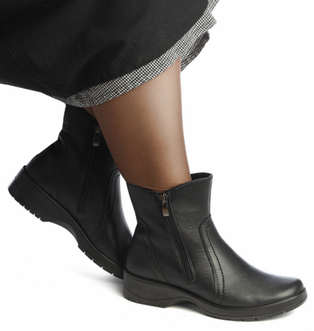 ЖЕНСКИЕ ПОЛУСАПОГИ НАТУРАЛЬНАЯ КОЖА / БАЙКА РОСВЕСТ РОССИЯ