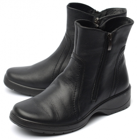 ЖЕНСКИЕ ПОЛУСАПОГИ НАТУРАЛЬНАЯ КОЖА / БАЙКА РОСВЕСТ РОССИЯ