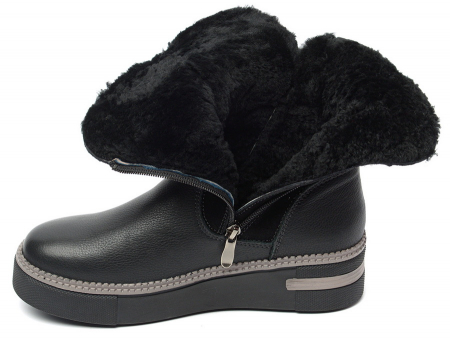 ЖЕНСКИЕ САПОГИ НАТУРАЛЬНАЯ КОЖА+ЗАМША / НАТУРАЛЬНЫЙ МЕХ GUGU ГЕРМАНИЯ