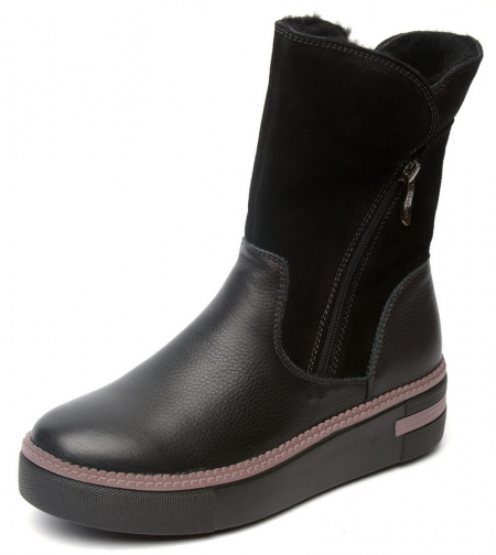 ЖЕНСКИЕ САПОГИ НАТУРАЛЬНАЯ КОЖА+ЗАМША / НАТУРАЛЬНЫЙ МЕХ GUGU ГЕРМАНИЯ