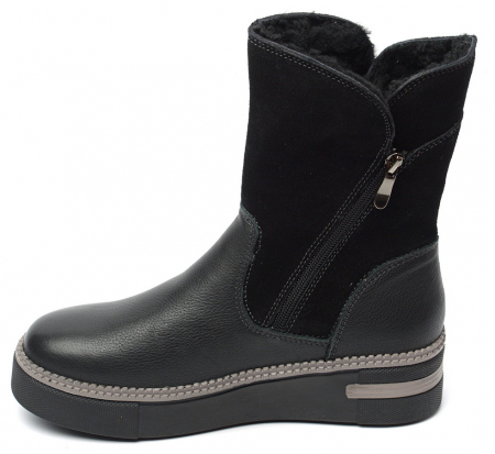 ЖЕНСКИЕ САПОГИ НАТУРАЛЬНАЯ КОЖА+ЗАМША / НАТУРАЛЬНЫЙ МЕХ GUGU ГЕРМАНИЯ