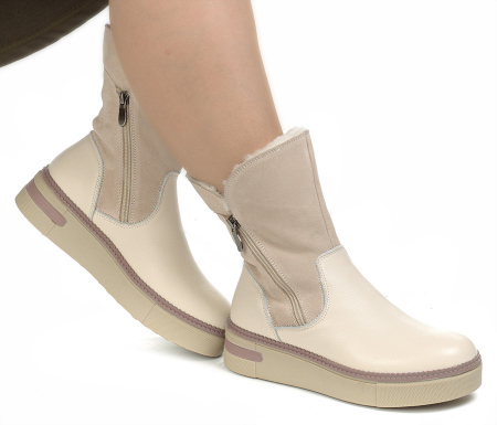 ЖЕНСКИЕ САПОГИ НАТУРАЛЬНАЯ КОЖА+ЗАМША / НАТУРАЛЬНЫЙ МЕХ GUGU ГЕРМАНИЯ