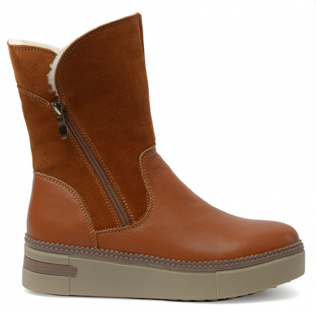 Женская коллекция зимней кожаной обуви